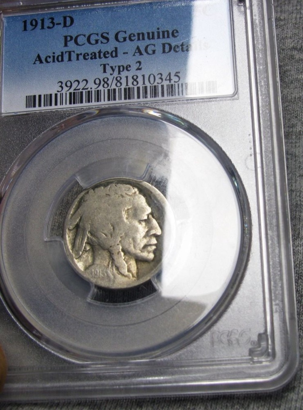 1913-S-Type-2-Buffalo-5c---Grade-Request-With-Acid-Dating?